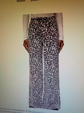 Splendid Grey Leopard Wide-Leg Lounge Pants
